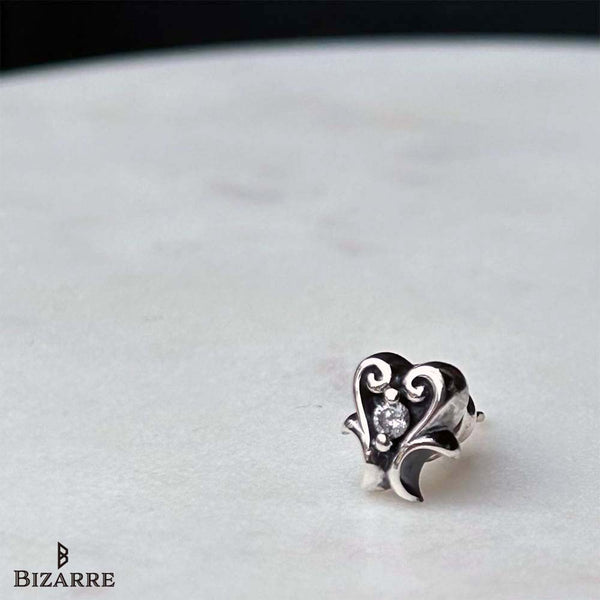 Bizarre/ビザール【売れ筋商品】トランプハートシルバーピアス(1個売り) SPJ054