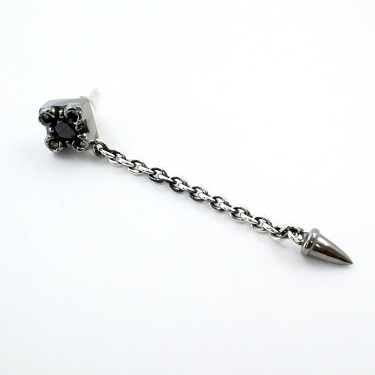 <NEW> Bizarre/ビザール スパイクドロップロングシルバーピアス （1個売り）SPJ100