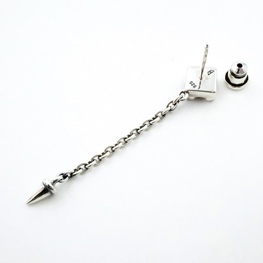 <NEW> Bizarre/ビザール スパイクドロップロングシルバーピアス （1個売り）SPJ100