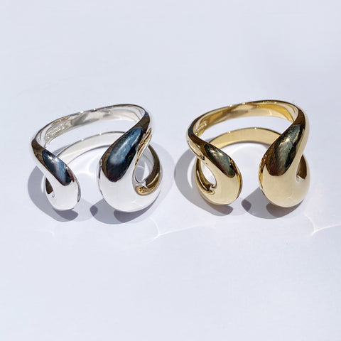 "40% OFF" Blanche [Limited sale product for black only] Vague Ring BR022