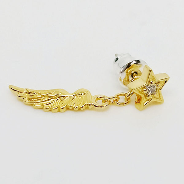 Bizarre/Bizarre Sandalphon (Angel Wings/Star) Silver Earrings (sold as 1) SPJ050