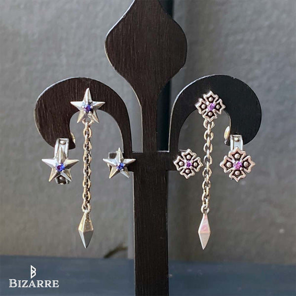 <new>Bizarre [Limited sale product] Starry silver earrings (sold as 1) GSPJ088</new>