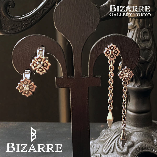 <new> Bizarre Crossing Silver Long Earrings (sold as 1) SPJ085</new>