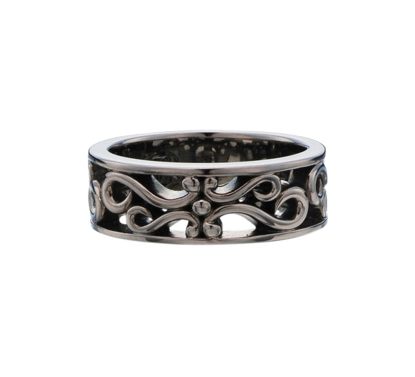 Bizarre Celtic Heart Silver Ring SRP092