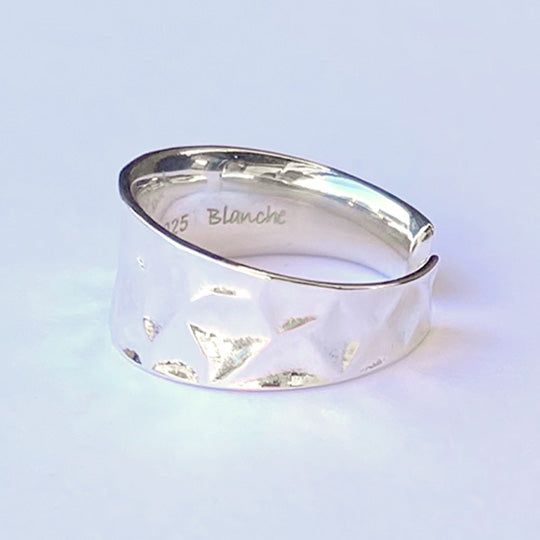 <new> Blanche/Blanche Croire Pinky Silver Pinky Ring BR064</new>