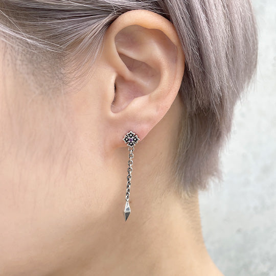 <new> Bizarre [Limited sale product] Crossing silver long earrings (sold as one) GSPJ085</new>