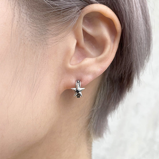 <new>Bizarre starry hoop earrings (sold as one) SPJ090</new>