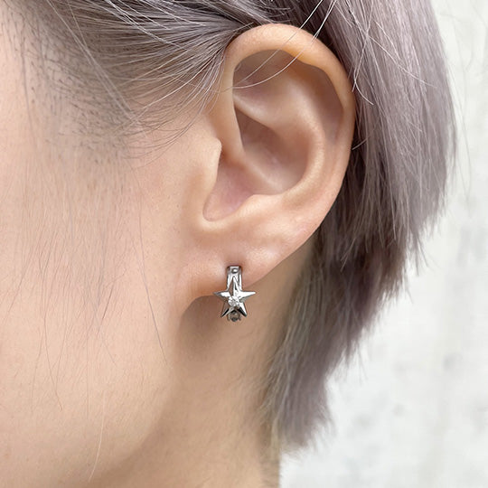 <new>Bizarre starry hoop earrings (sold as one) SPJ090</new>
